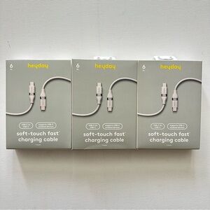 Heyday Soft-Touch USB-C Cable - 3 Pack